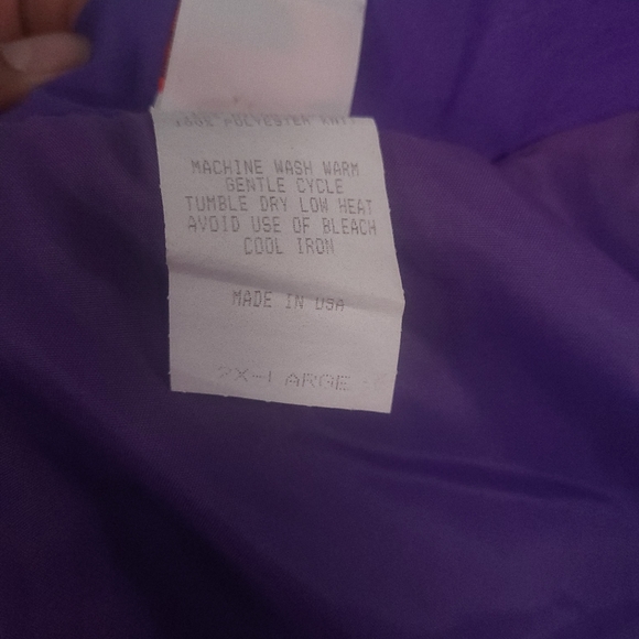 3 STRIKES Jacket Vintage XXL Teal/Purple HBO LOGO Made In The USA - Picture 4 of 6